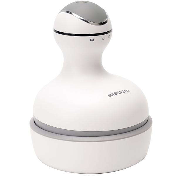 Professionelles Kopf- und Körper-Massagegerät, 4 Massageköpfe, mobil mit Akkubetrieb, abwaschbar, auch mit Massageöl verwendbar