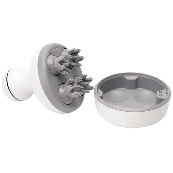 Professionelles Kopf- und Körper-Massagegerät, 4 Massageköpfe, mobil mit Akkubetrieb, abwaschbar, auch mit Massageöl verwendbar