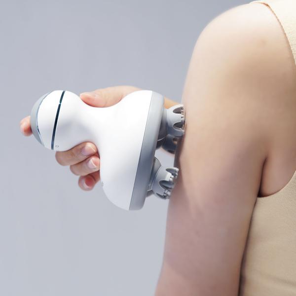 Professionelles Kopf- und Körper-Massagegerät, 4 Massageköpfe, mobil mit Akkubetrieb, abwaschbar, auch mit Massageöl verwendbar