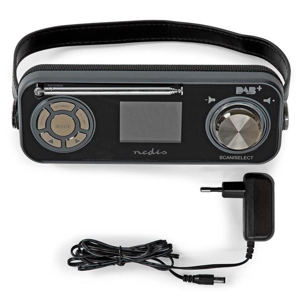 Design DAB+/UKW-Radio, Bluetooth, USB, Akku, schwarz, Farbdisplay & Wecker. Mobiles Digitalradio mit vielseitigen Funktionen, stilvolles Design