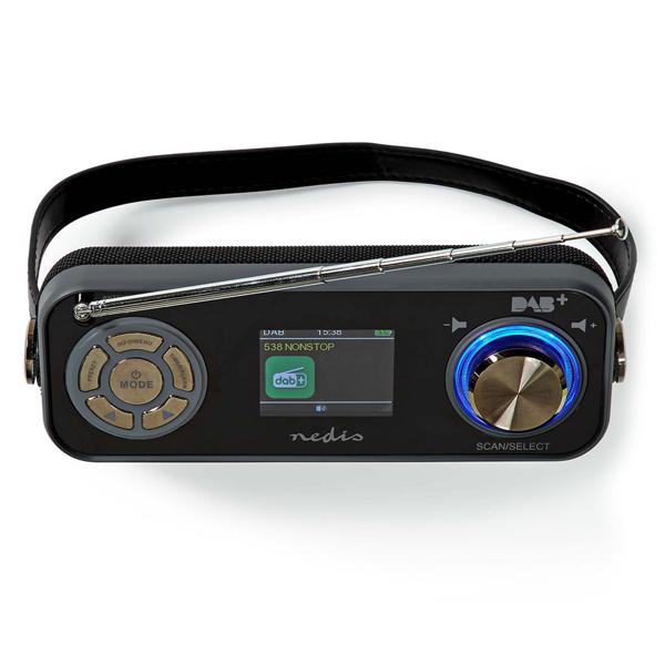 Design DAB+/UKW-Radio, Bluetooth, USB, Akku, schwarz, Farbdisplay & Wecker. Mobiles Digitalradio mit vielseitigen Funktionen, stilvolles Design