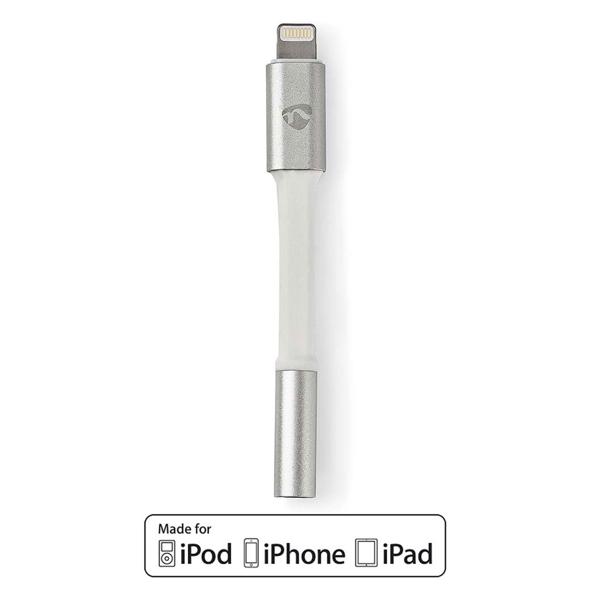 Lightning auf 3.5mm Klinke Adapterkabel - MFI lizenziert mit Apple Chipsatz für iPhone iPad iPod - 0.15m - Aluminium - Vergoldet - Schwarz