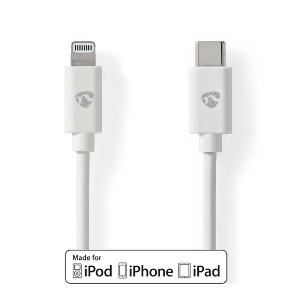 3er-Set iPhone Ladekabel MFi zertifiziert - optimale Synchronisation & Aufladung Apple-Geräte - 2m Lightning Kabel USB-C 60W/20V/3A 480 Mbit/s robust weiss