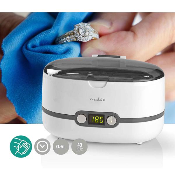 Leistungsstarker Ultraschallreiniger für Brillen, Schmuck & mehr – schonende Tiefenreinigung im Ultraschallbad, Timer & 50 Hz für strahlende Sauberkeit