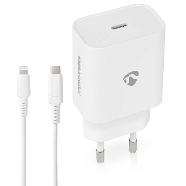 2er-Set Schnell Ladegerät mit USB- C auf Lightning Ladekabel, 1m, Quick Charge Set, USB Netzteil u. Kabel für iPhone 7, 8, 9, X, 11, 12, 13, 14, PRO / MAX
