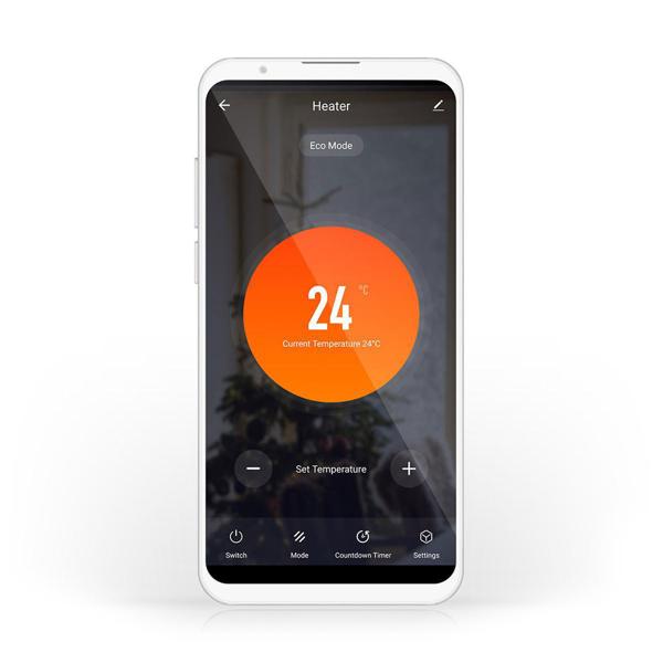 WLAN Konvektor Heizung, 2000 Watt - App, Alexa/Google Home, IP24, Fernbedienung, Glasfront, weiss – komfortable, intelligente Heizlösung