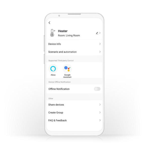 WLAN Konvektor Heizung, 2000 Watt - App, Alexa/Google Home, IP24, Fernbedienung, Glasfront, weiss – komfortable, intelligente Heizlösung