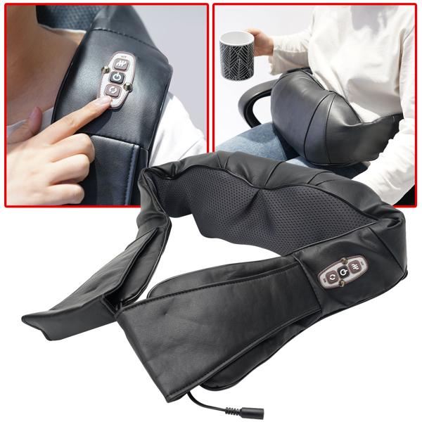 Shiatsu-Massagerät mit IR-Tiefenwärme – 4 Massageköpfe für Nacken, Rücken & Füsse – Vielseitig einsetzbares Massagegerät mit Timer