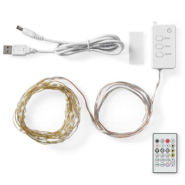 SmartLife LED Lichterkette - 50 LEDs, 5m, RGB 16 Mio. Farben, dimmbar, Wi-Fi - Sprachsteuerung Google Home/Alexa, Android/iOS, IP44