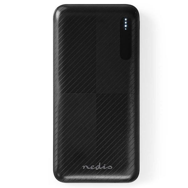 Powerbank 10.000 mAh – schnelles Aufladen mit 18 W, LED-Anzeige, kompakt & leicht, USB-C & USB-A, ideal für unterwegs, schwarz