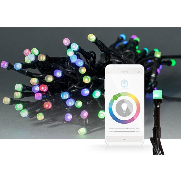 Bunte SmartLife LED Lichterkette: 42 RGB LEDs, 8 Lichtmuster, IP65, 5m – App-Steuerung für stimmungsvolle & farbenprächtige Beleuchtung