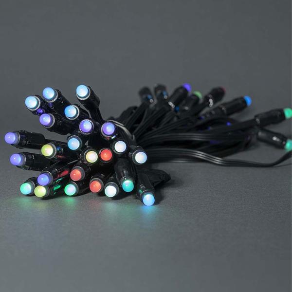 Wetterfeste RGB SmartLife LED-Lichterkette: 48 LEDs, 10,8 m, multicolor, App-Steuerung, IP65 – individuelle Beleuchtung für jeden Anlass