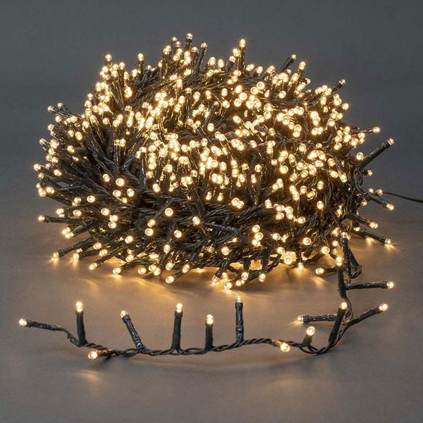 XL LED Lichterkette mit 1200 warmweissen LEDs – 24 m lang, 7 Lichtmuster, IP44 wetterfest, ideal für Weihnachten, Garten & Deko–stimmungsvolles Licht