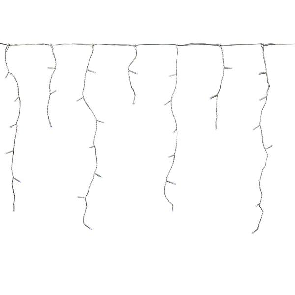 Eisregen Lichterkette - 180 LEDs - IP44 Spritzwasserschutz, 5,90 m Länge - 7 Modi, Timer, Kaltweiss für Innen- & Aussenbereich