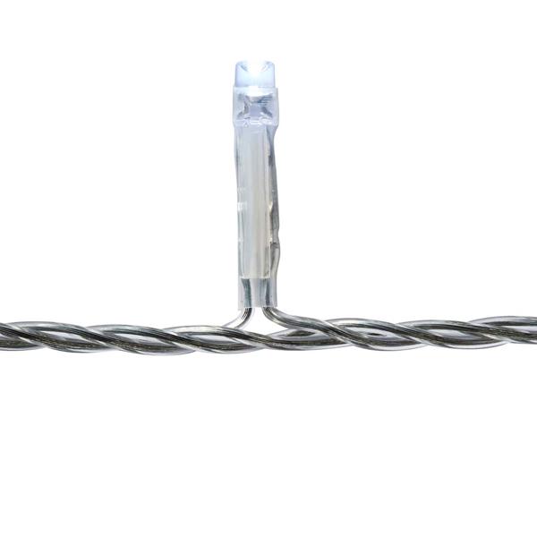 Eisregen Lichterkette - 180 LEDs - IP44 Spritzwasserschutz, 5,90 m Länge - 7 Modi, Timer, Kaltweiss für Innen- & Aussenbereich