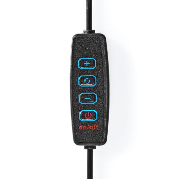 Höhenverstellbares Ringlicht mit Stativ, 26cm – 10 Stufen, 2700-6700K, Perfekt für Fotos, Videos, Make-Up, ABS/Alu