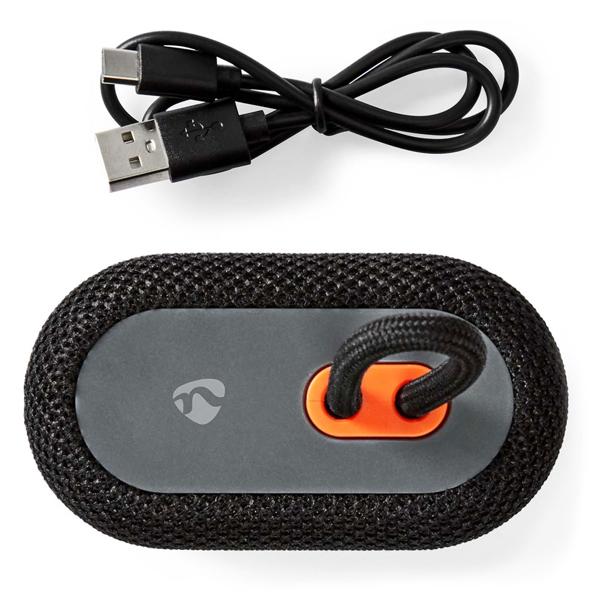 Bluetooth Lautsprecher - 7W Leistung & satter Klang - 7 Std. Spielzeit, Mikrofon, TWS, USB-C, microSD-Slot, schwarz - ideal für unterwegs