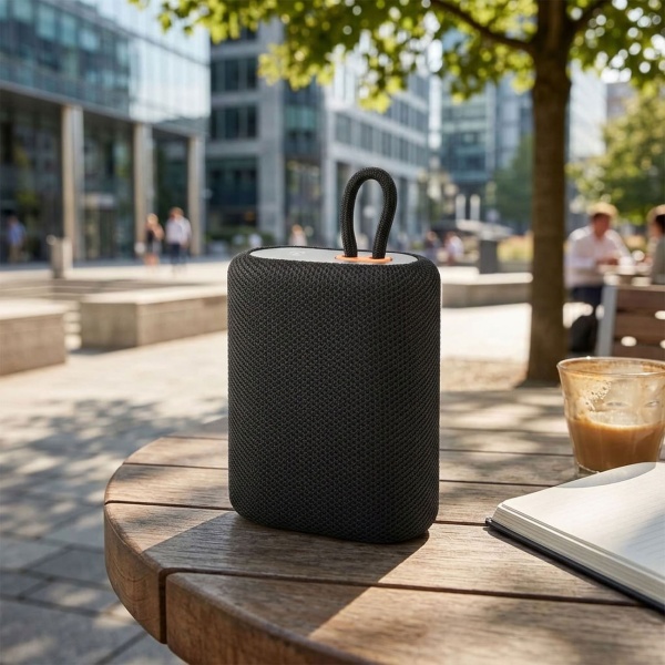 Bluetooth Lautsprecher - 7W Leistung & satter Klang - 7 Std. Spielzeit, Mikrofon, TWS, USB-C, microSD-Slot, schwarz - ideal für unterwegs
