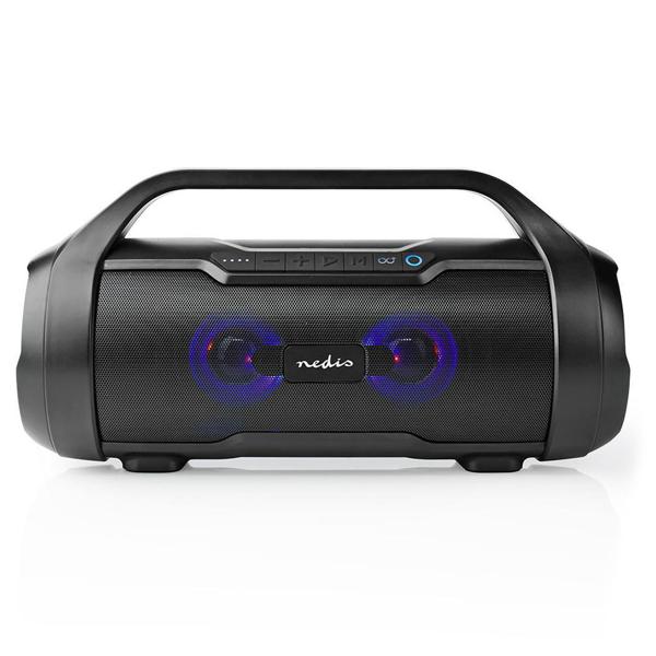 Tragbarer 120W Bluetooth Lautsprecher mit Sprachsteuerung, IPX5, USB/AUX, microSD, TWS. Wasserdichter Partylautsprecher, kraftvoller Sound, robust