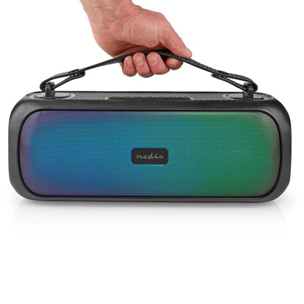 45W Bluetooth Partylautsprecher mit Sprachsteuerung & IPX5 wetterfest, schwarz – Kraftvoller Sound für jede Party & Outdoor-Einsatz