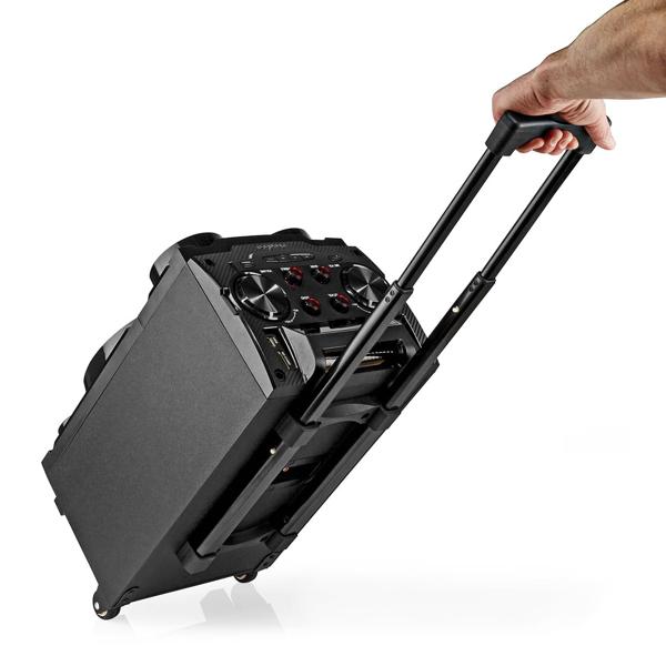 Bluetooth Lautsprecher 120W, Party-Box mit Subwoofer, LED-Licht & Trolley-System – Mobiler, kabelloser Lautsprecher für Partys