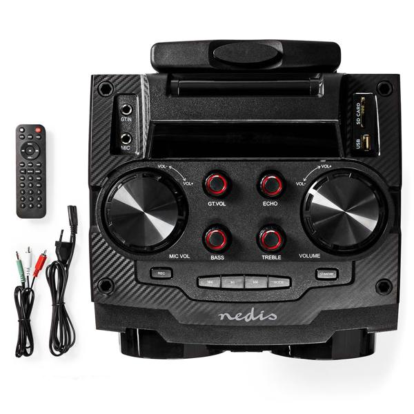 Bluetooth Lautsprecher 120W, Party-Box mit Subwoofer, LED-Licht & Trolley-System – Mobiler, kabelloser Lautsprecher für Partys