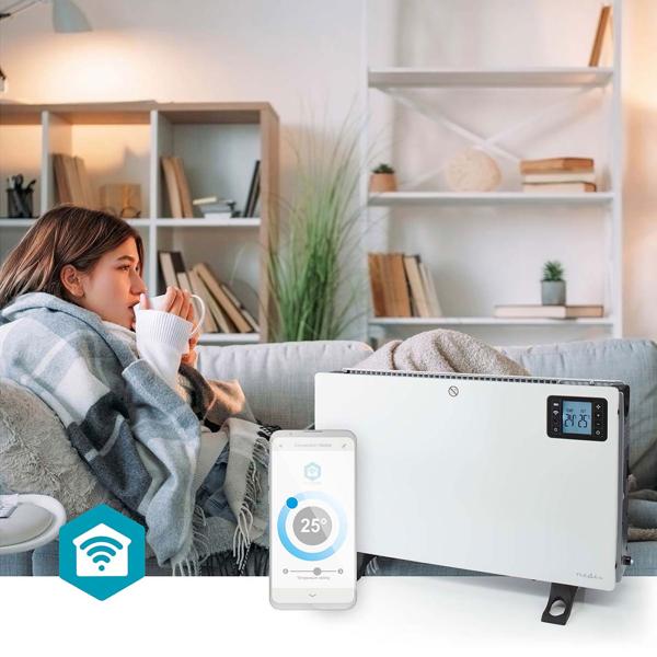 SmartLife Konvektor Heizung - Wi-Fi, Sprachsteuerung, LCD-Display, Thermostat - 2000W, 3 Heizstufen, ideal bis 20m², Frostschutz