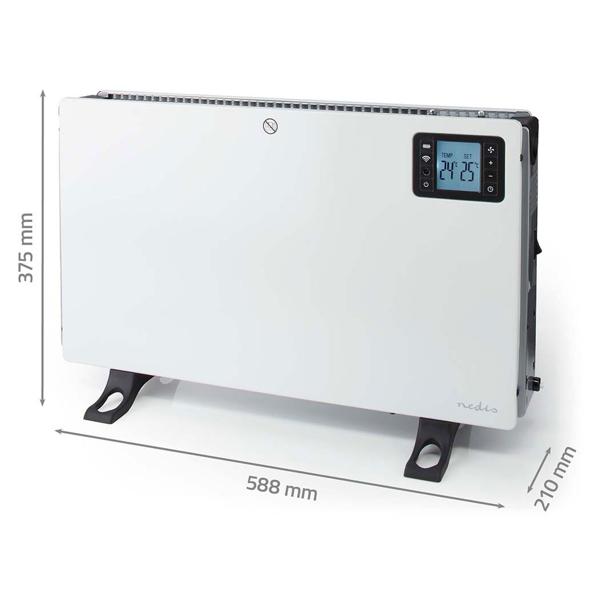 SmartLife Konvektor Heizung - Wi-Fi, Sprachsteuerung, LCD-Display, Thermostat - 2000W, 3 Heizstufen, ideal bis 20m², Frostschutz