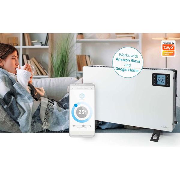 SmartLife Konvektor Heizung - Wi-Fi, Sprachsteuerung, LCD-Display, Thermostat - 2000W, 3 Heizstufen, ideal bis 20m², Frostschutz