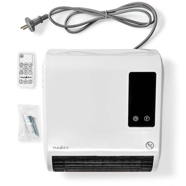 Leistungsstarker Wandheizlüfter in Weiss mit 2000 Watt & Fernbedienung – ideal für Badezimmer bis 20 m², schnelle Wärme, leise & platzsparend
