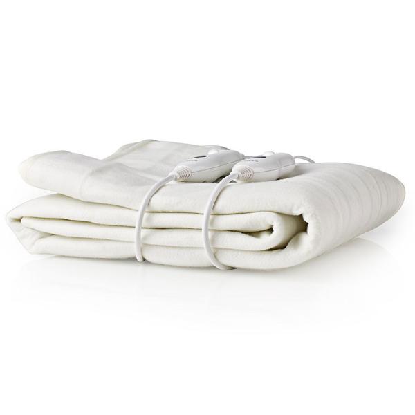 Hochwertiges Wärmeunterbett für 2 (160x140cm): Elektrische Heizdecke mit 2 Fernbedienungen. Beheizbare Unterdecke in Creme für wohlige Wärme