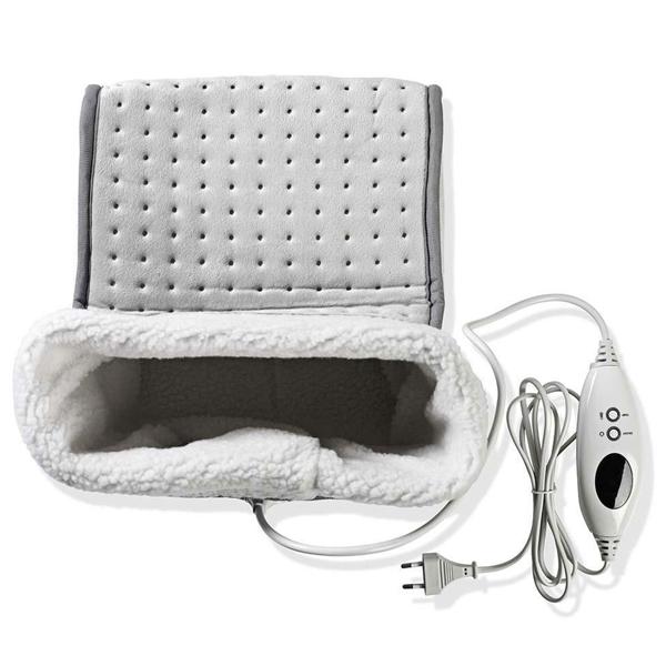 Elektrischer Fusswärmer: 6 Heizstufen, 100W - Kuschelig weiches & waschbares Innenfutter - Gegen kalte Füsse, für maximale Entspannung