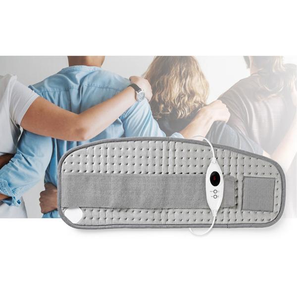 Elektrisches Heizkissen für Bauch & Rücken - Wärmekissen mit 6 Stufen, Klettverschluss & Abschaltautomatik - 69x28cm, 100W, waschbar