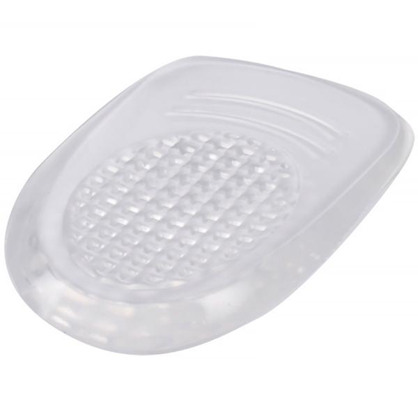 Geleinlagen 2er Set - elastisches Fersenkissen zur Druckentlastung & Reduzierung von Fersenschmerzen - transparent, selbstklebend, für alle Schuhe
