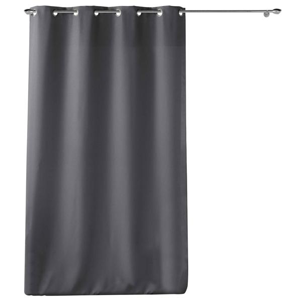 Verdunkelungsvorhang 140x260cm Anthrazit - Effektiver Sicht- & Lärmschutz für Wohn- & Schlafzimmer - Metall-Ösen, 100% Polyester - Waschbar 30°C