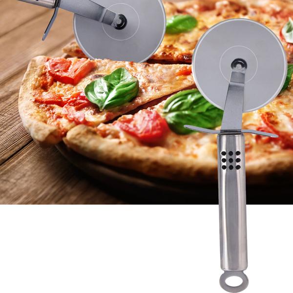 Pizzaschneider Edelstahl 22 cm - Pizzaroller für saubere, effiziente Schnitte - Spülmaschinenfest - Ideal für Pizza, Nudelteig & Tortillas