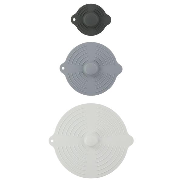 Silikondeckel, 3er Set, dehnbar, unterschiedliche Grössen, mehrfarbig