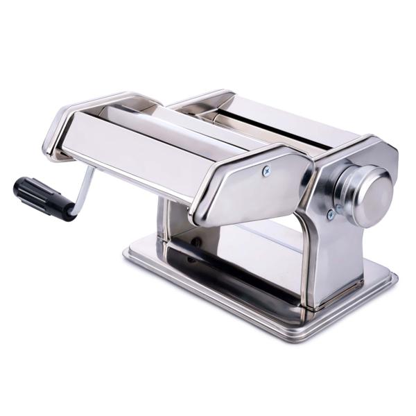 Hochwertige Nudelmaschine aus Edelstahl inkl. Tischhalterung – ideal für frische Pasta & Lasagne, robust, leicht zu bedienen, rutschfest