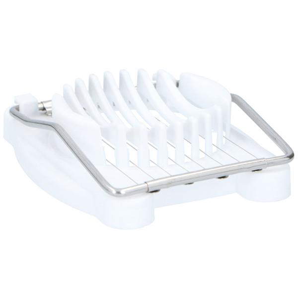 Eierschneider mit 8 Edelstahl-Drähten - Perfekte Eierscheiben für Salate, Sandwiches & Gerichte - Spülmaschinenfest - Kunststoff/Edelstahl 8x10.5x2.6cm