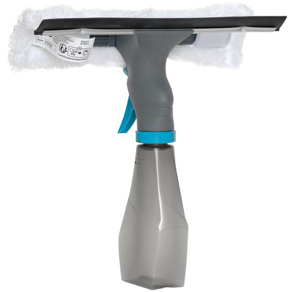 Fensterreiniger mit Sprühfunktion & Mikrofaserbezug - Für streifenfreien Glanz auf Glas, Fliesen & Spiegel - 240ml Tank - 25x26x8 cm