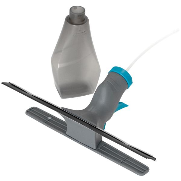 Fensterreiniger mit Sprühfunktion & Mikrofaserbezug - Für streifenfreien Glanz auf Glas, Fliesen & Spiegel - 240ml Tank - 25x26x8 cm