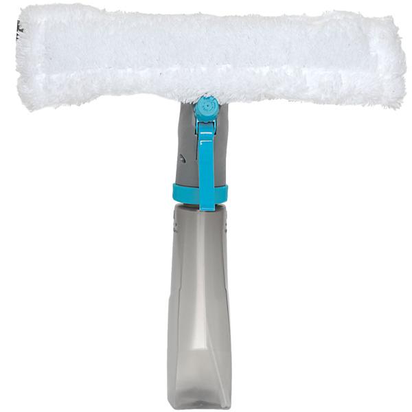 Fensterreiniger mit Sprühfunktion & Mikrofaserbezug - Für streifenfreien Glanz auf Glas, Fliesen & Spiegel - 240ml Tank - 25x26x8 cm