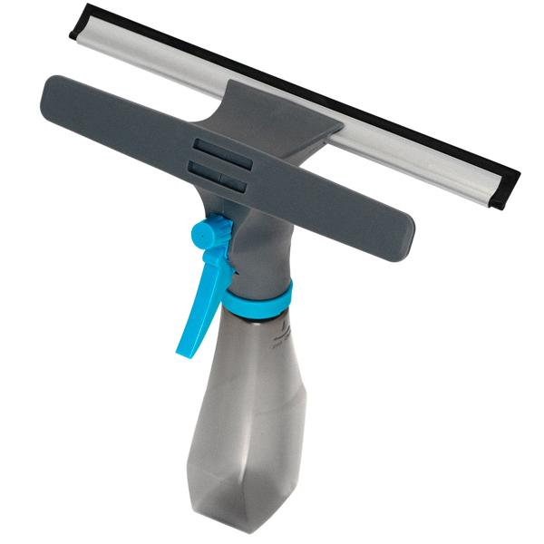 Fensterreiniger mit Sprühfunktion & Mikrofaserbezug - Für streifenfreien Glanz auf Glas, Fliesen & Spiegel - 240ml Tank - 25x26x8 cm