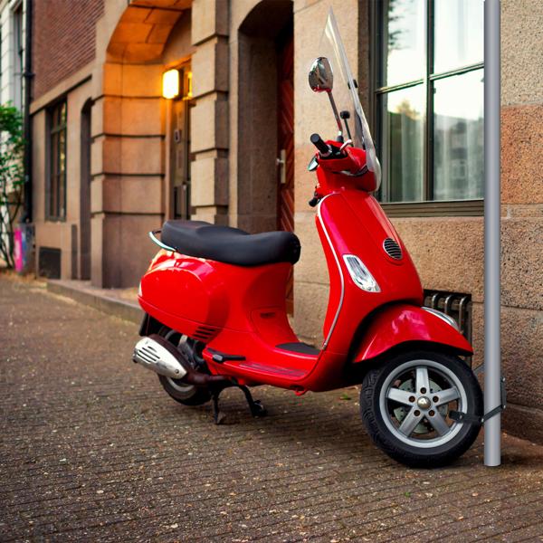 Faltschloss 850mm mit 3 Schlüsseln - sicherer Diebstahlschutz für Velo, Vespa, Motorrad - inkl. Halterung & Montage-Zubehör - kompakt faltbar