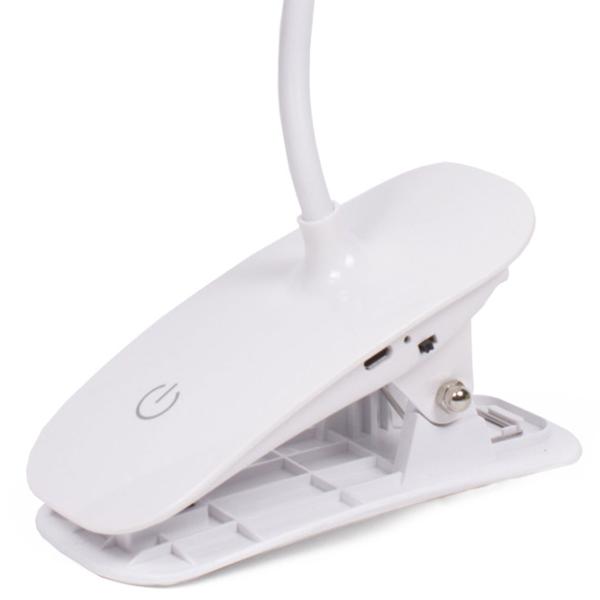 Moderne Schreibtischlampe in Weiss, 3 W, mit stabiler Klemme, energiesparend & flexibel einstellbar, ideal als Bürolampe, Leselampe oder am Arbeitsplatz
