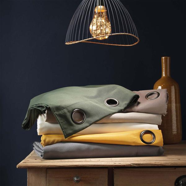 2er-Set Vorhang mit Ösen schwarz - 140x260 cm für Altbauten - Verdunkelung, Lärmschutz, UV-Schutz - Polyester, maschinenwaschbar