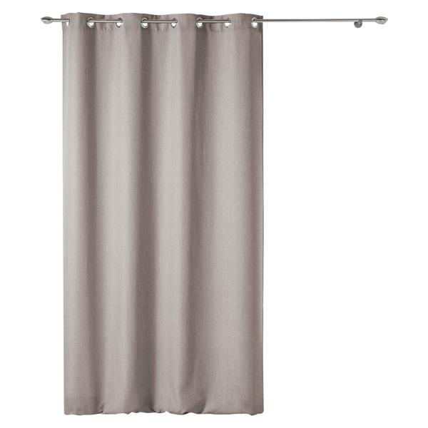 2er-Set Vorhang mit Metall-Ösen, 140x260cm - Sandfarben, blickdicht & verdunkelnd, geräuschreduzierend - 100% Polyester, maschinenwaschbar bei 30°C