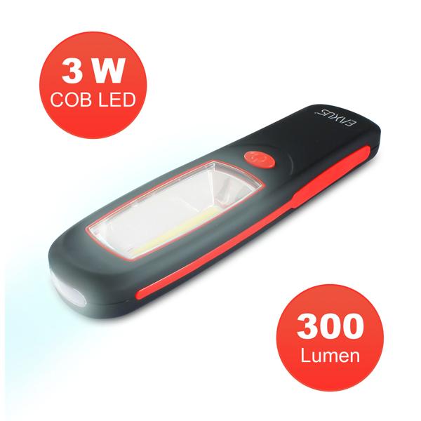 2er-Set Leistungsstarke COB LED Arbeitsleuchte, 300 lm: Helles, gleichmässiges Licht für Profis & Heimwerker, kompakt, stabil & vielseitig einsetzbar