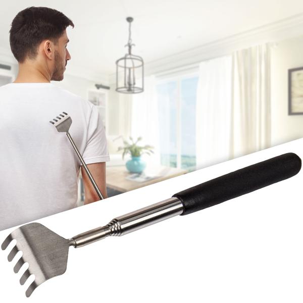 Praktischer Teleskop-Rückenkratzer (16-53cm): Ausziehbare Kratzhilfe mit gummiertem Griff. Einfache Linderung von Juckreiz & Verspannungen