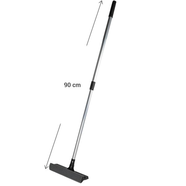 2er-Set Teleskop-Fensterreiniger mit Abzieher (ausziehbar bis 90 cm): Streifenfreie & mühelose Reinigung von Glas & Fenstern – auch für hohe Fenster
